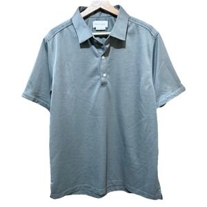 Ministry Of Supply Shirt Mens Gray Silver Polo Short‎ Sleeve Size XXL  EUC